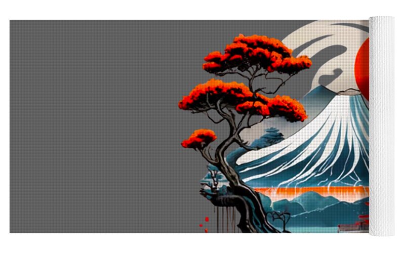 Mount Fuji Japanese Landscape - Yoga Mat