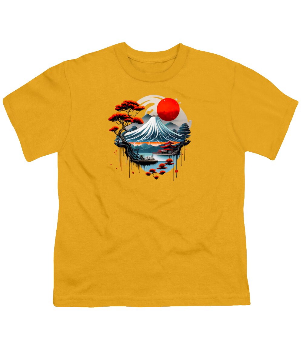 Mount Fuji Japanese Landscape - Youth T-Shirt