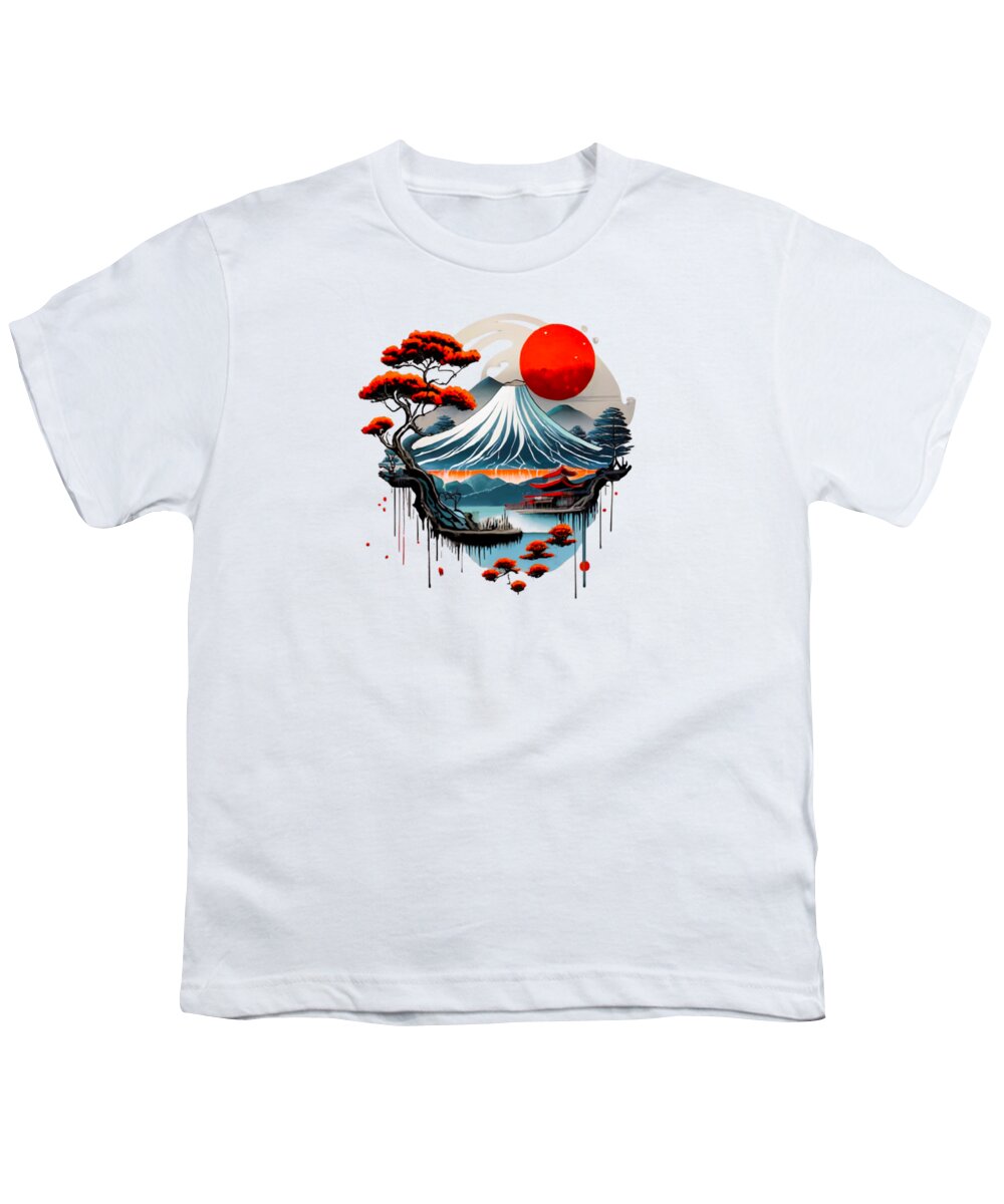 Mount Fuji Japanese Landscape - Youth T-Shirt