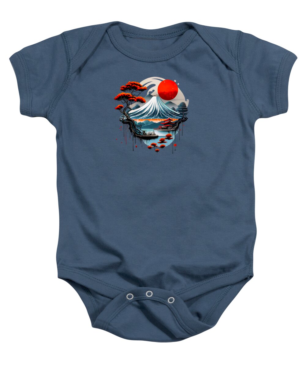 Mount Fuji Japanese Landscape - Baby Onesie