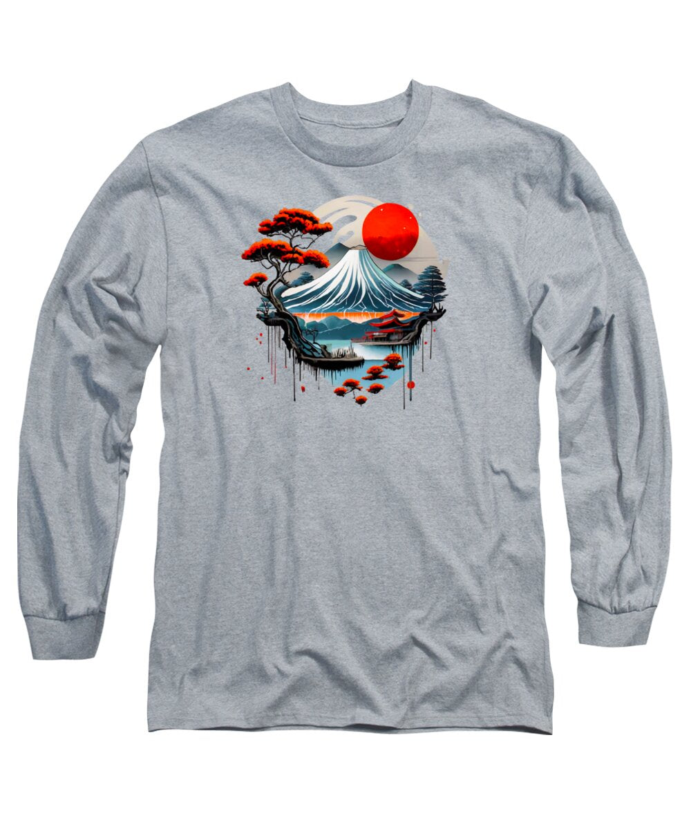 Mount Fuji Japanese Landscape - Long Sleeve T-Shirt