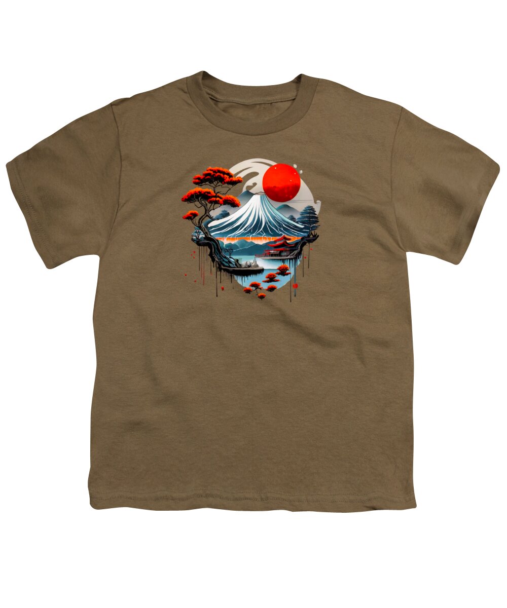 Mount Fuji Japanese Landscape - Youth T-Shirt