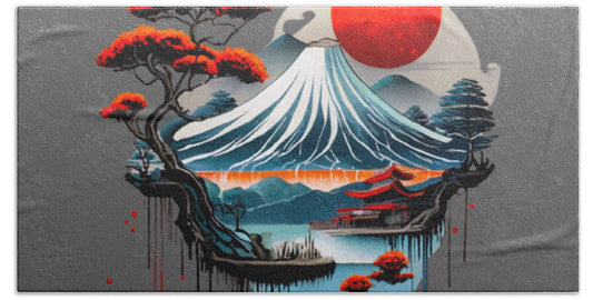 Mount Fuji Japanese Landscape - Bath Towel