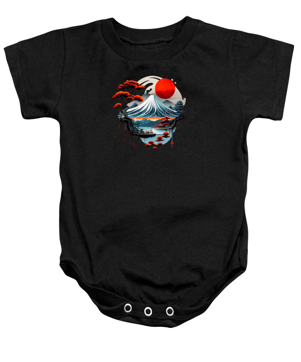 Mount Fuji Japanese Landscape - Baby Onesie
