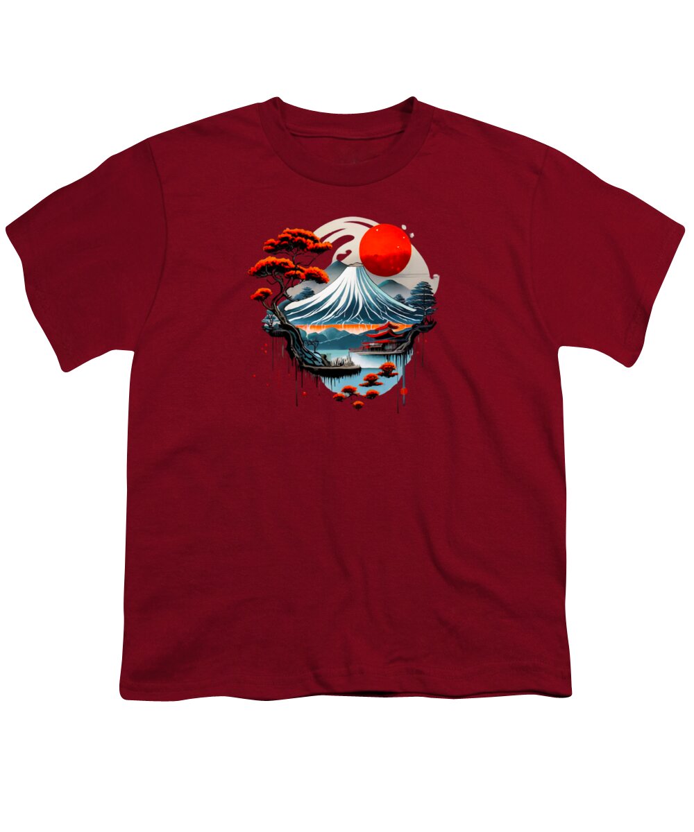 Mount Fuji Japanese Landscape - Youth T-Shirt