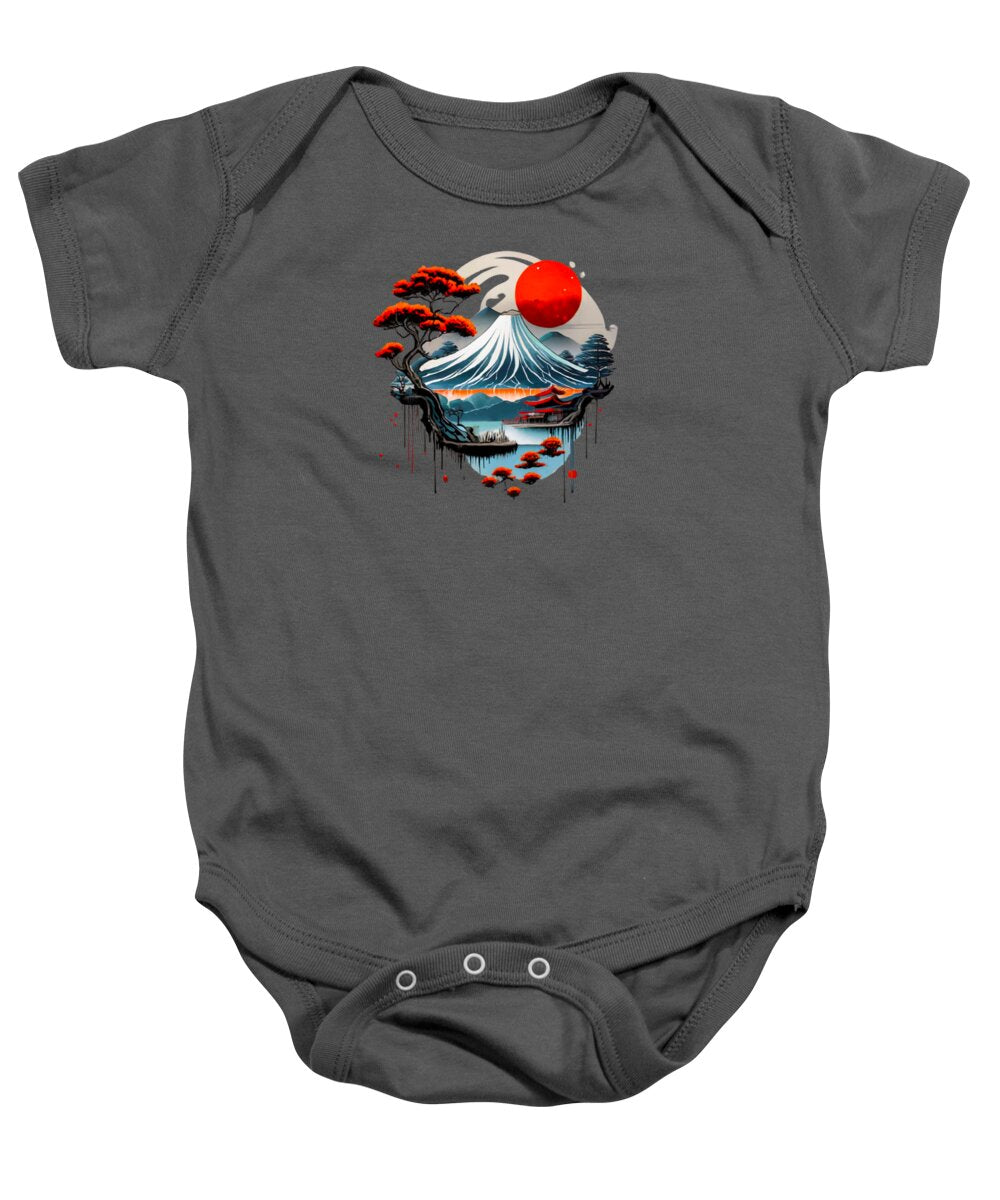 Mount Fuji Japanese Landscape - Baby Onesie