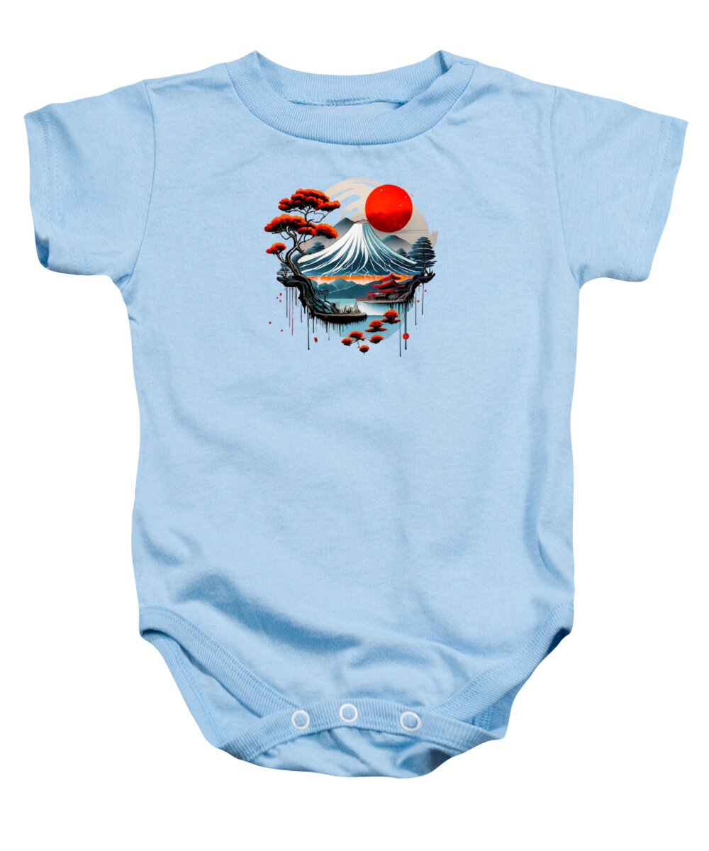 Mount Fuji Japanese Landscape - Baby Onesie