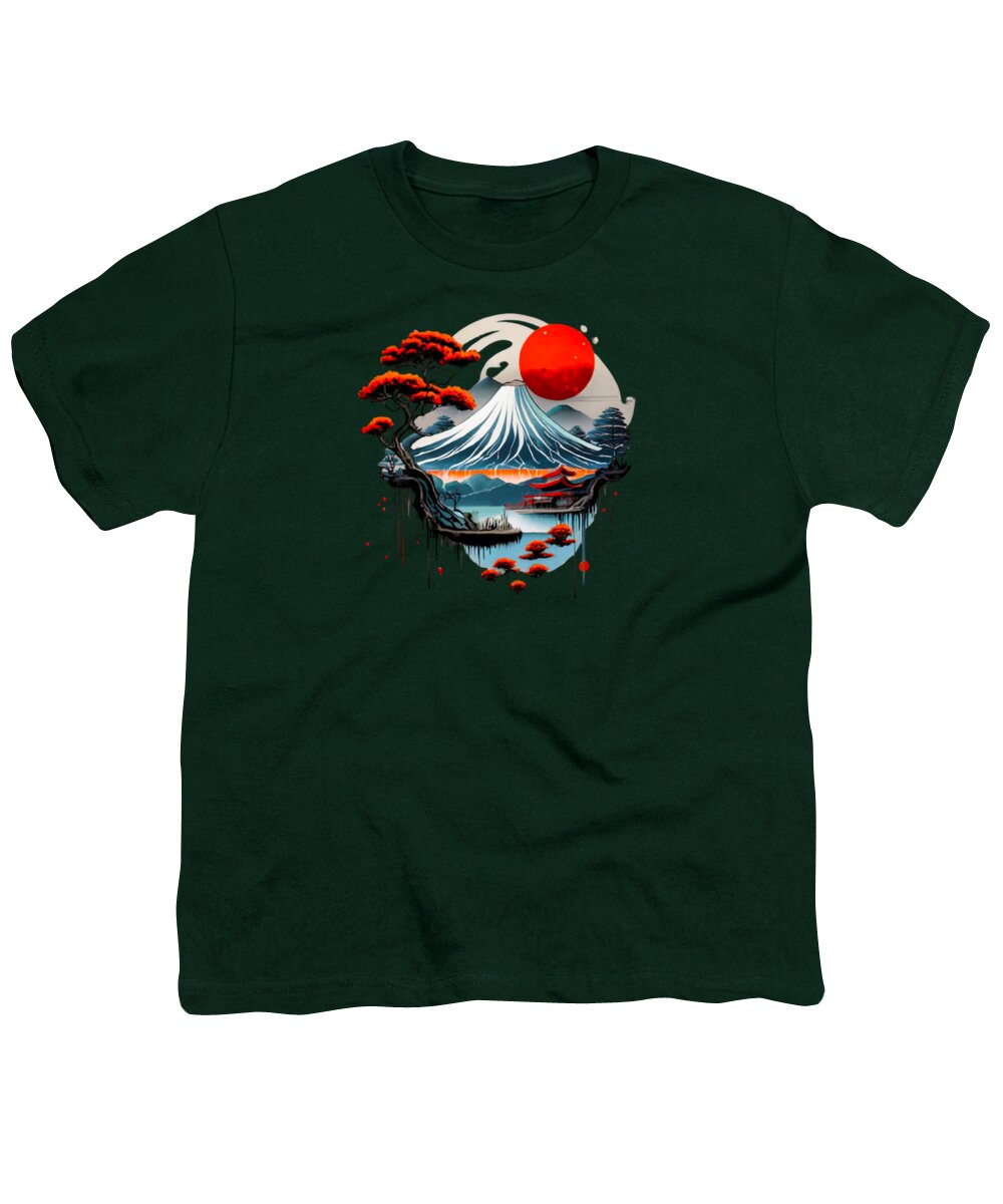 Mount Fuji Japanese Landscape - Youth T-Shirt