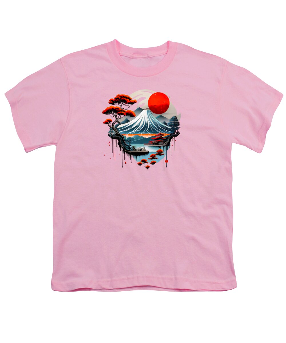 Mount Fuji Japanese Landscape - Youth T-Shirt