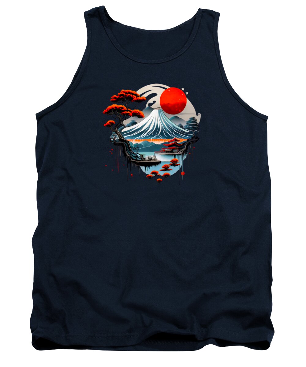 Mount Fuji Japanese Landscape - Tank Top
