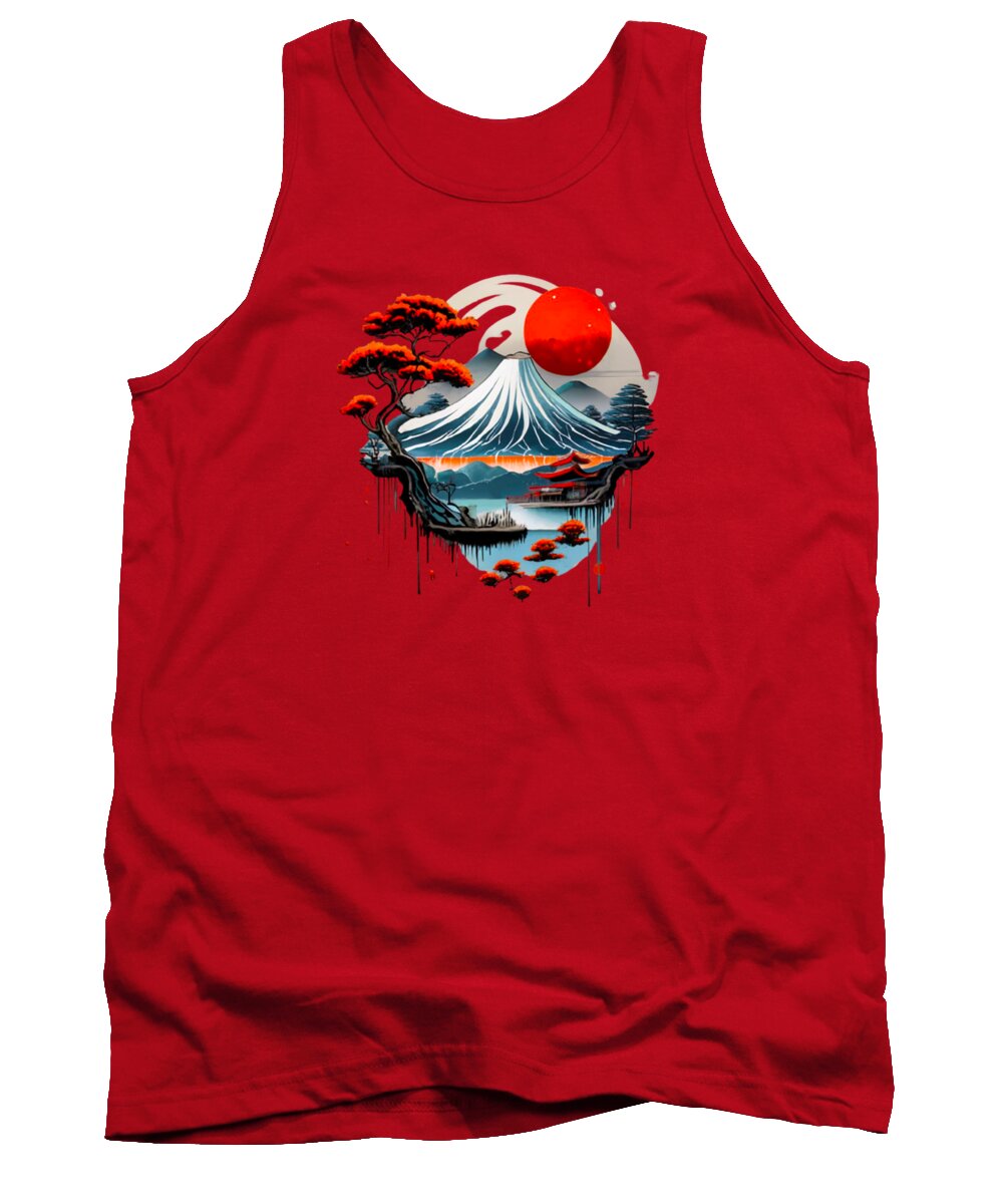 Mount Fuji Japanese Landscape - Tank Top