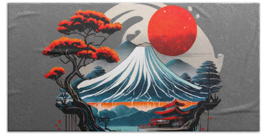Mount Fuji Japanese Landscape - Beach Towel