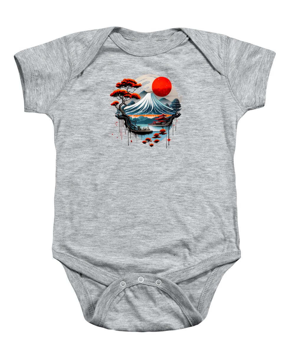 Mount Fuji Japanese Landscape - Baby Onesie