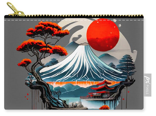 Mount Fuji Japanese Landscape - Zip Pouch