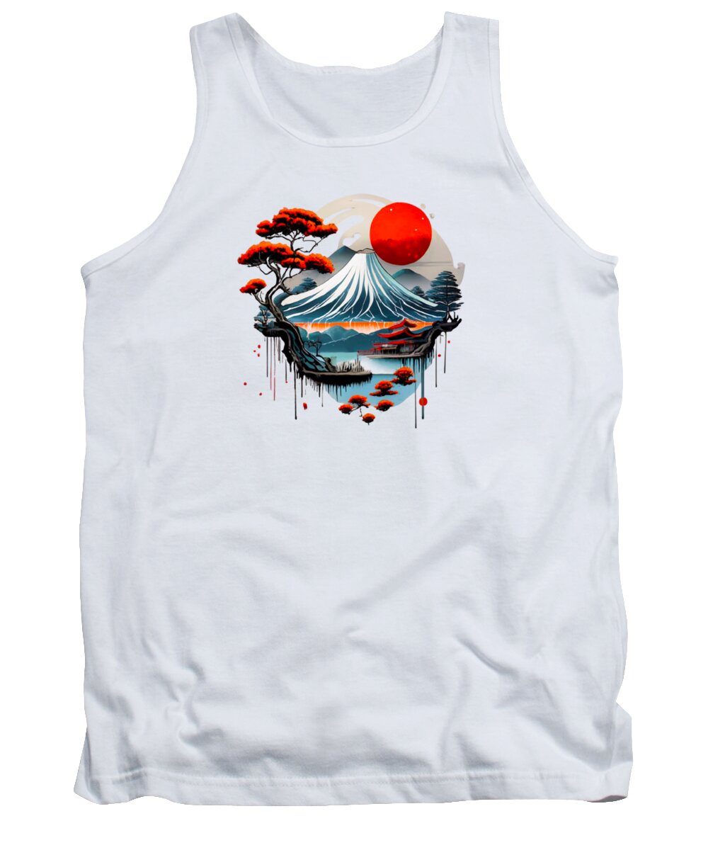 Mount Fuji Japanese Landscape - Tank Top
