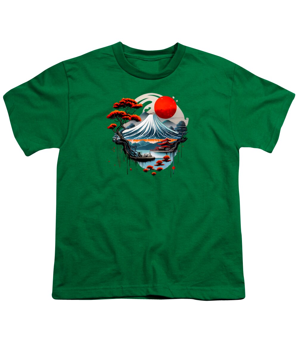 Mount Fuji Japanese Landscape - Youth T-Shirt