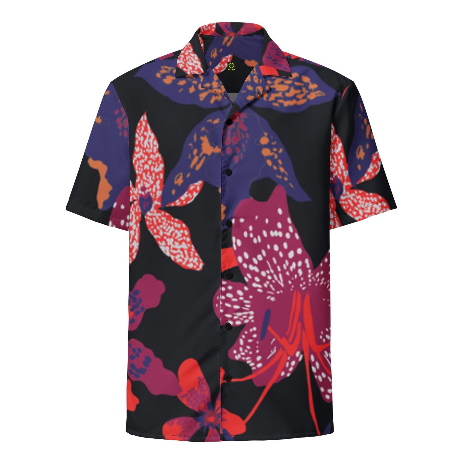 Night Flowers Unisex button shirt 2XS