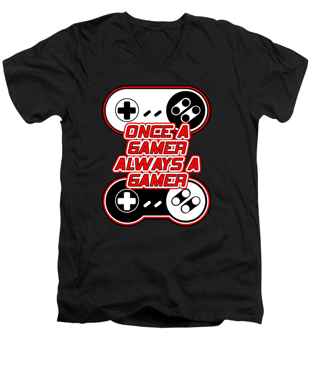 Once a Gamer, Always a Gamer - Men's V-Neck T-Shirt