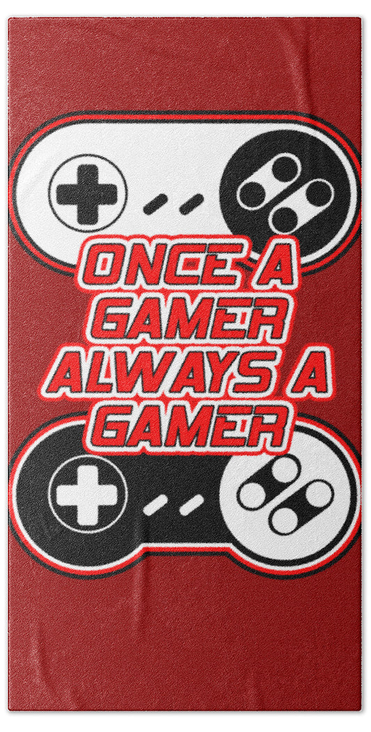 Once a Gamer, Always a Gamer - Beach Towel