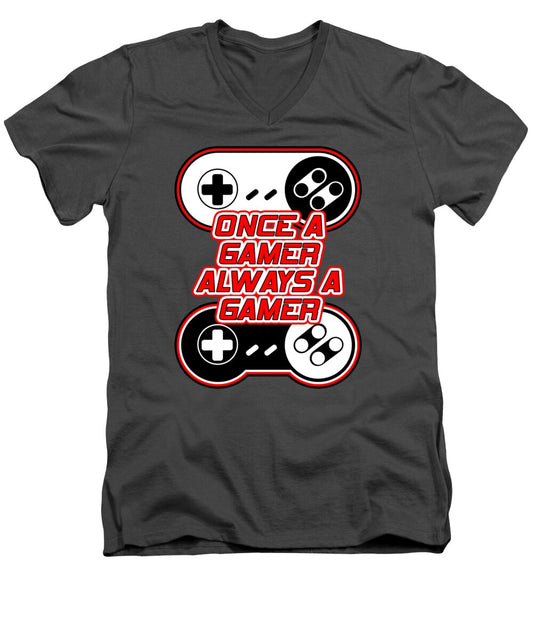 Once a Gamer, Always a Gamer - Men's V-Neck T-Shirt