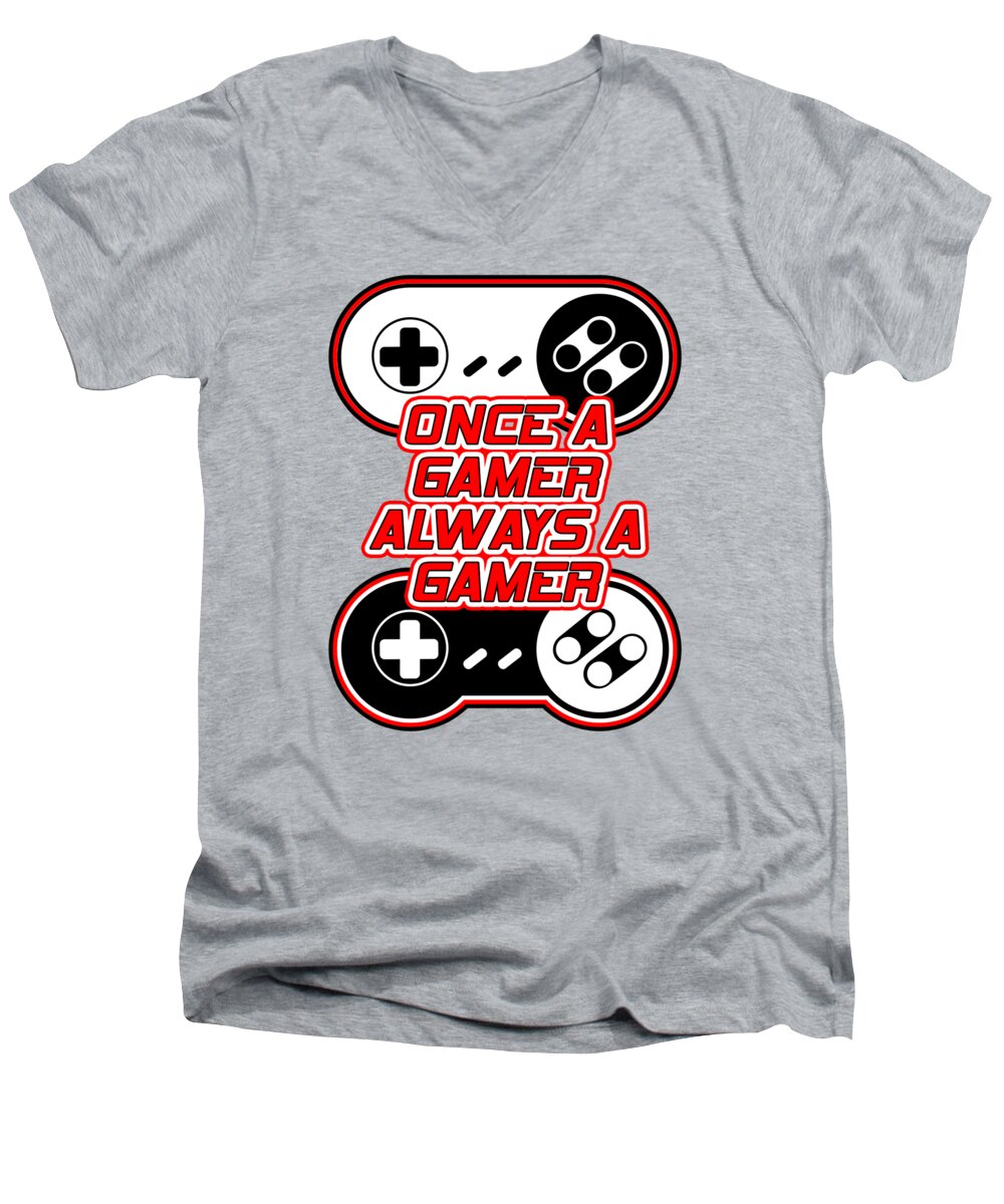 Once a Gamer, Always a Gamer - Men's V-Neck T-Shirt