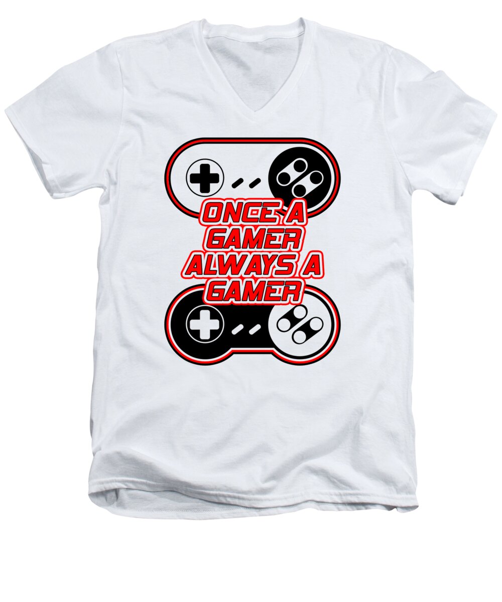 Once a Gamer, Always a Gamer - Men's V-Neck T-Shirt