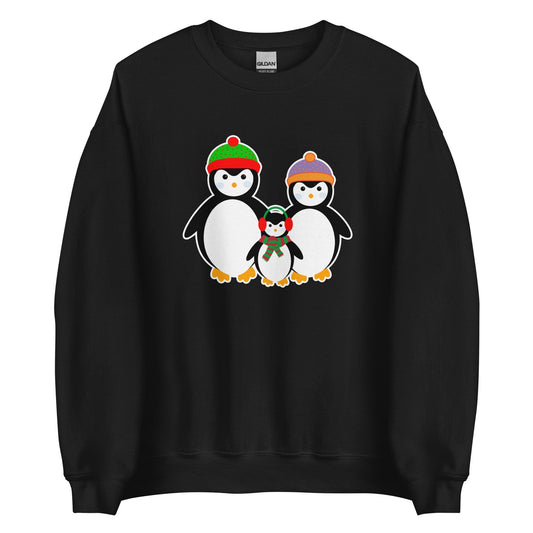 Penguin Family Sweatshirt Black / S