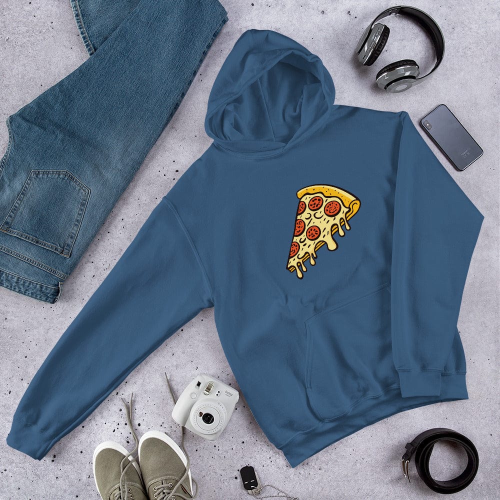 Pepperoni Pizza Unisex Hoodie Indigo Blue / S