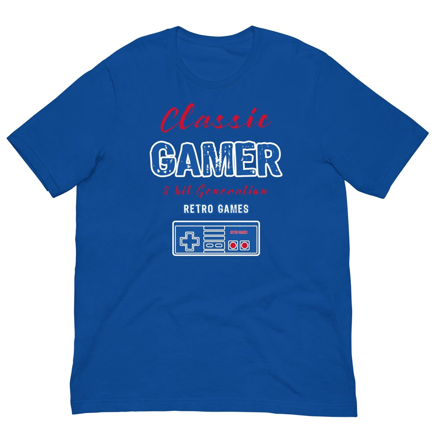 Retro 8 bit Video games T-shirt True Royal / S