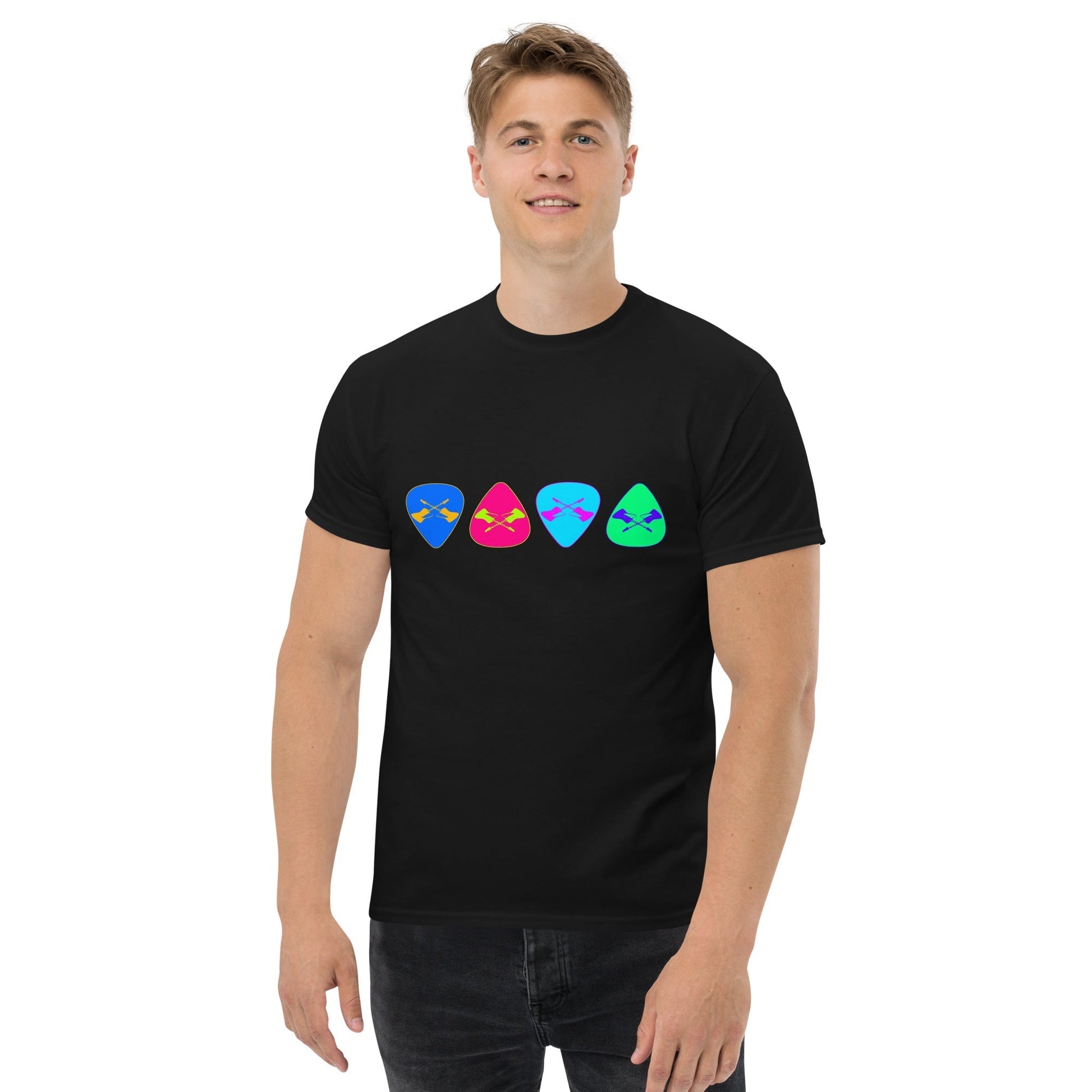 Scar Design Retro Guitar Picks T-shirt