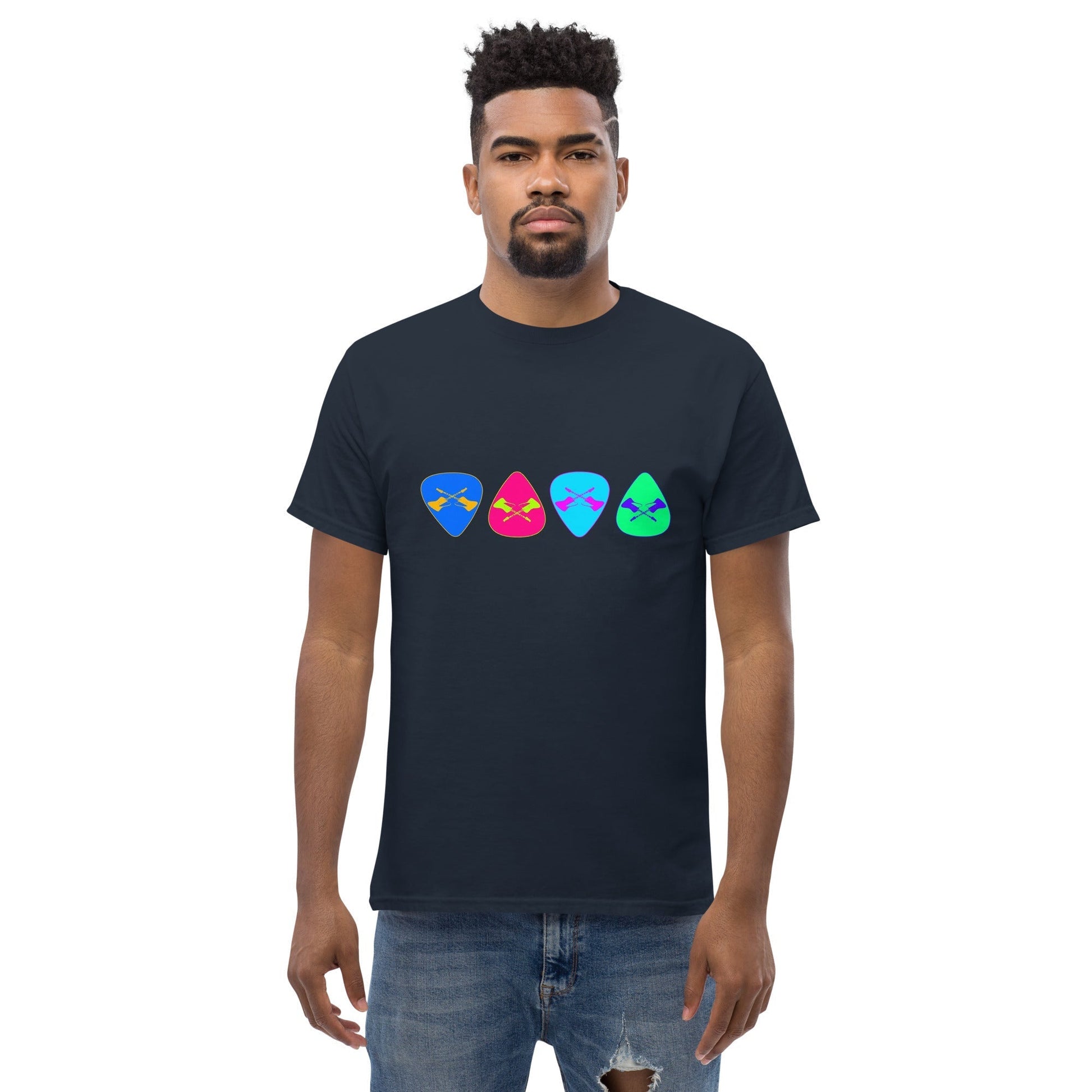 Scar Design Retro Guitar Picks T-shirt