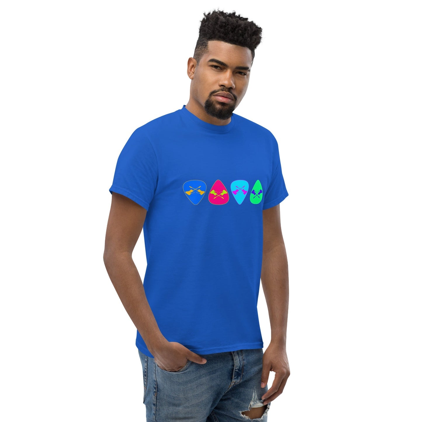 Scar Design Retro Guitar Picks T-shirt