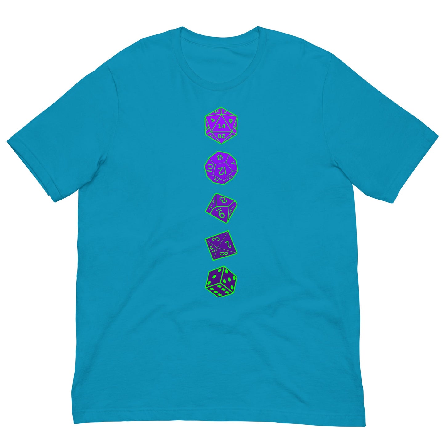 Scar Design Aqua / S RPG games dice T-shirt