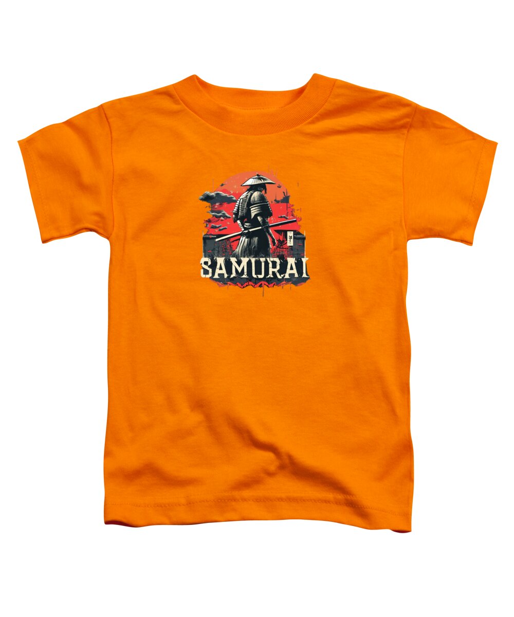 Samurai Warrior Vintage Sunset - Toddler T-Shirt