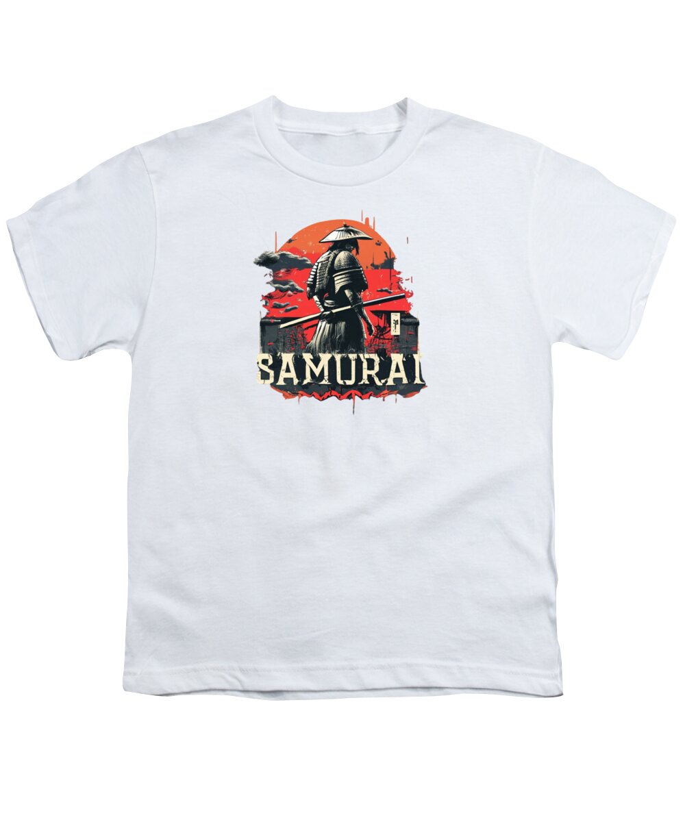 Samurai Warrior Vintage Sunset - Youth T-Shirt