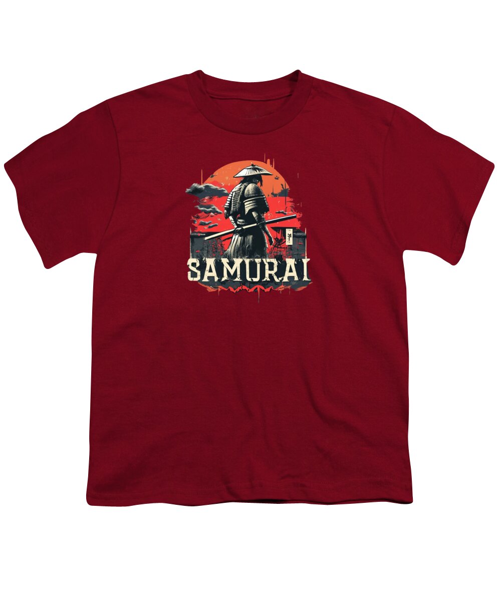 Samurai Warrior Vintage Sunset - Youth T-Shirt
