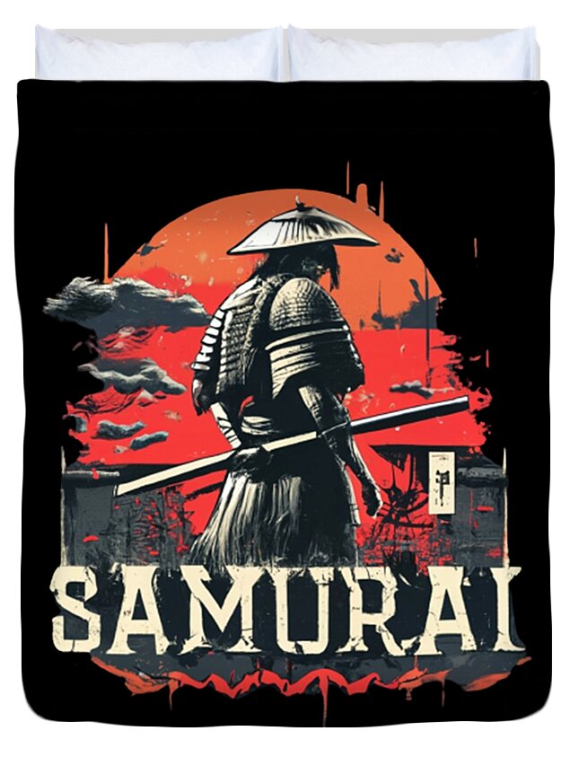 Samurai Warrior Vintage Sunset - Duvet Cover