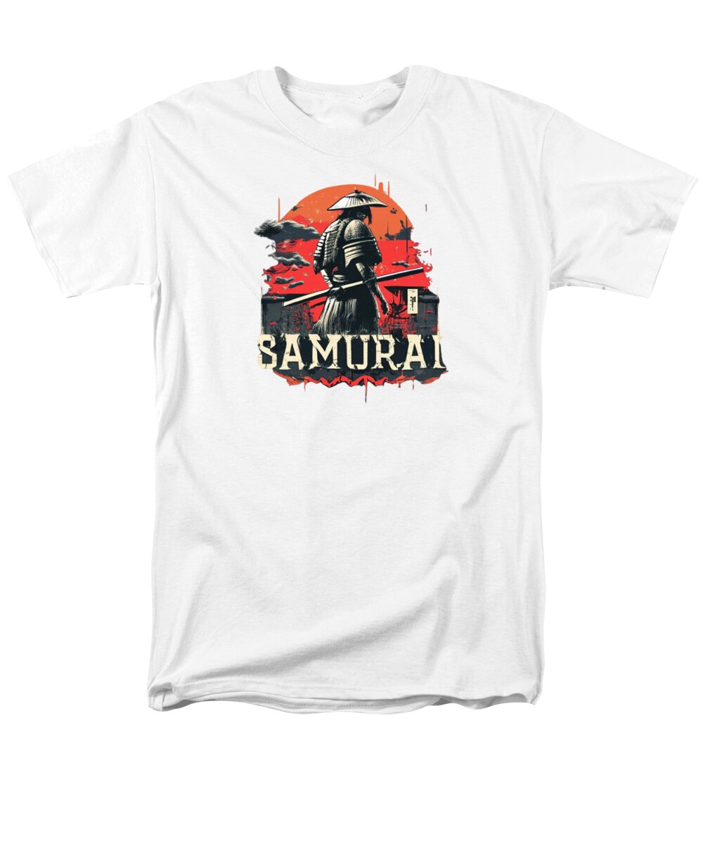 Samurai Warrior Vintage Sunset - Men's T-Shirt (Regular Fit)