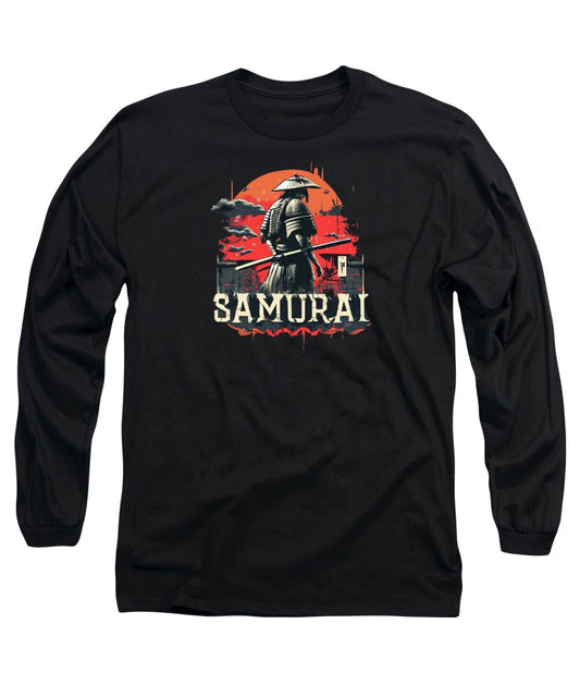 Samurai Warrior Vintage Sunset - Long Sleeve T-Shirt