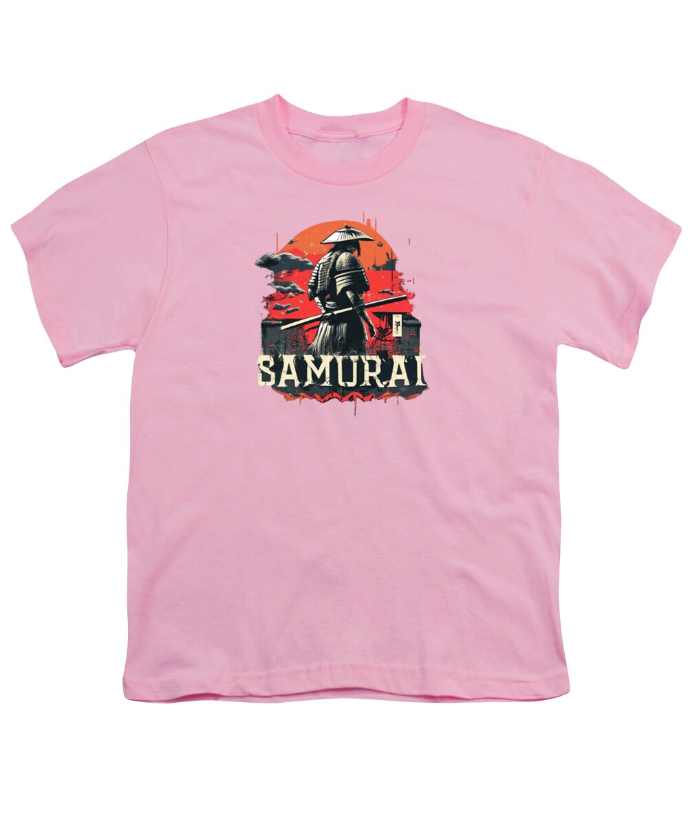 Samurai Warrior Vintage Sunset - Youth T-Shirt
