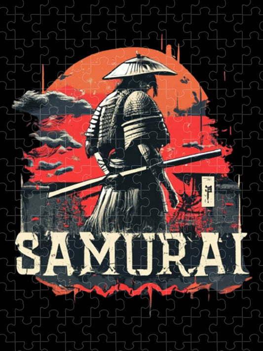 Samurai Warrior Vintage Sunset - Puzzle