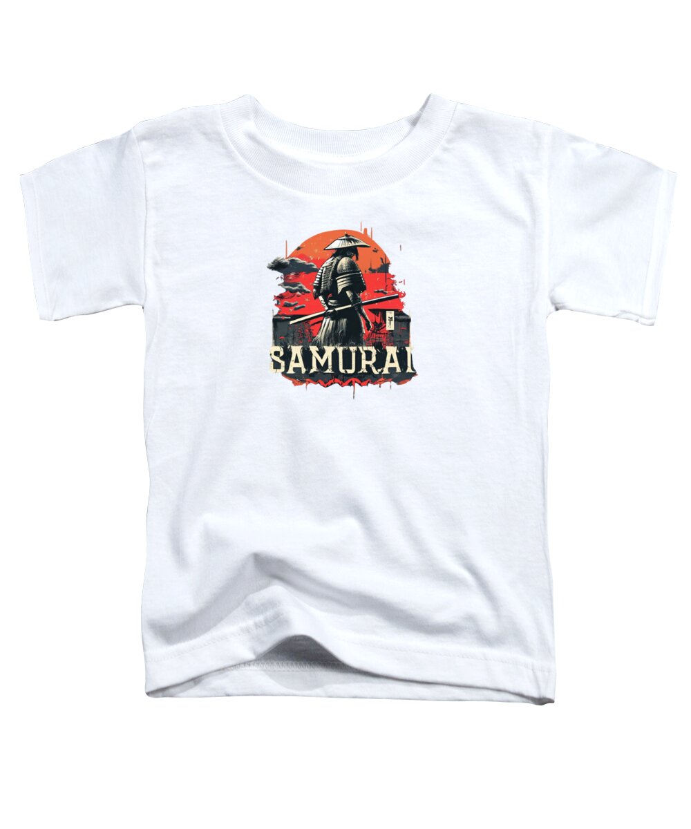 Samurai Warrior Vintage Sunset - Toddler T-Shirt