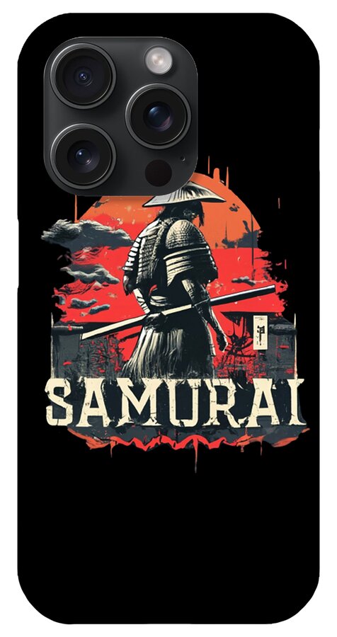Samurai Warrior Vintage Sunset - Phone Case