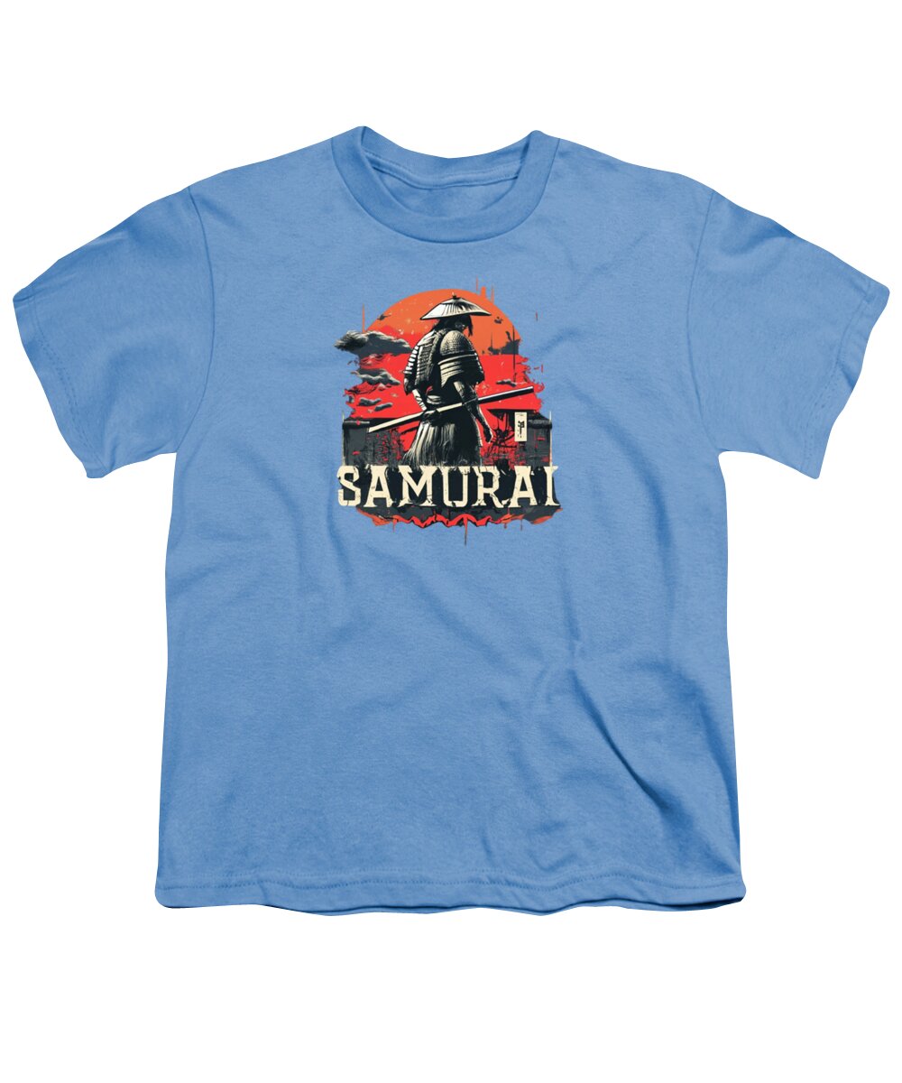 Samurai Warrior Vintage Sunset - Youth T-Shirt
