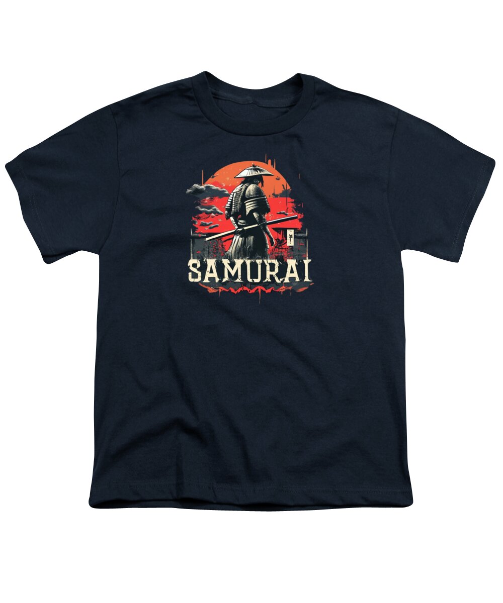 Samurai Warrior Vintage Sunset - Youth T-Shirt