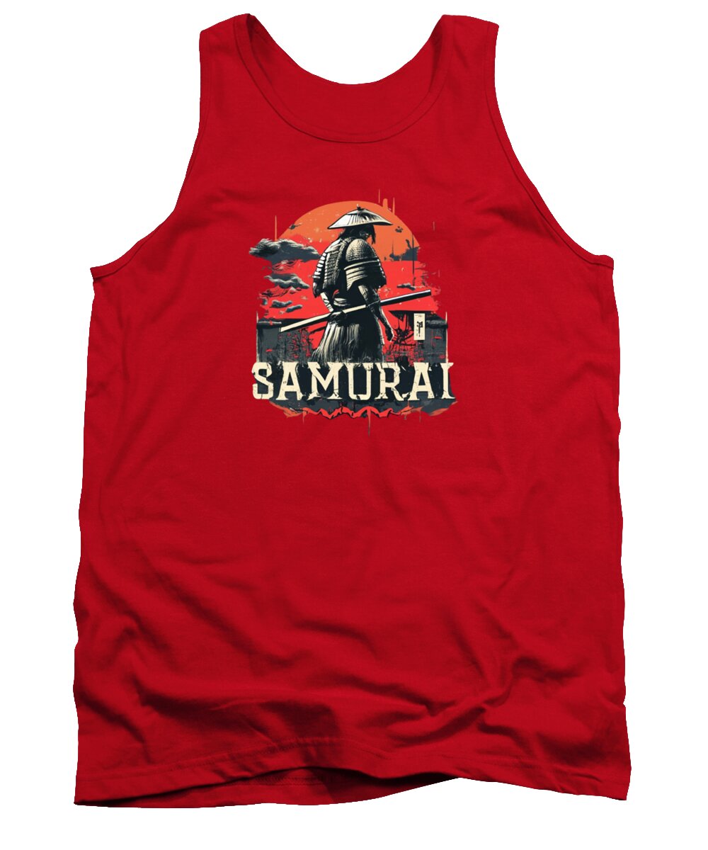Samurai Warrior Vintage Sunset - Tank Top