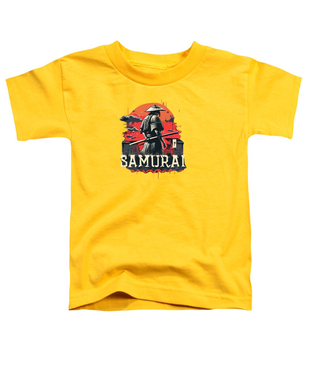 Samurai Warrior Vintage Sunset - Toddler T-Shirt