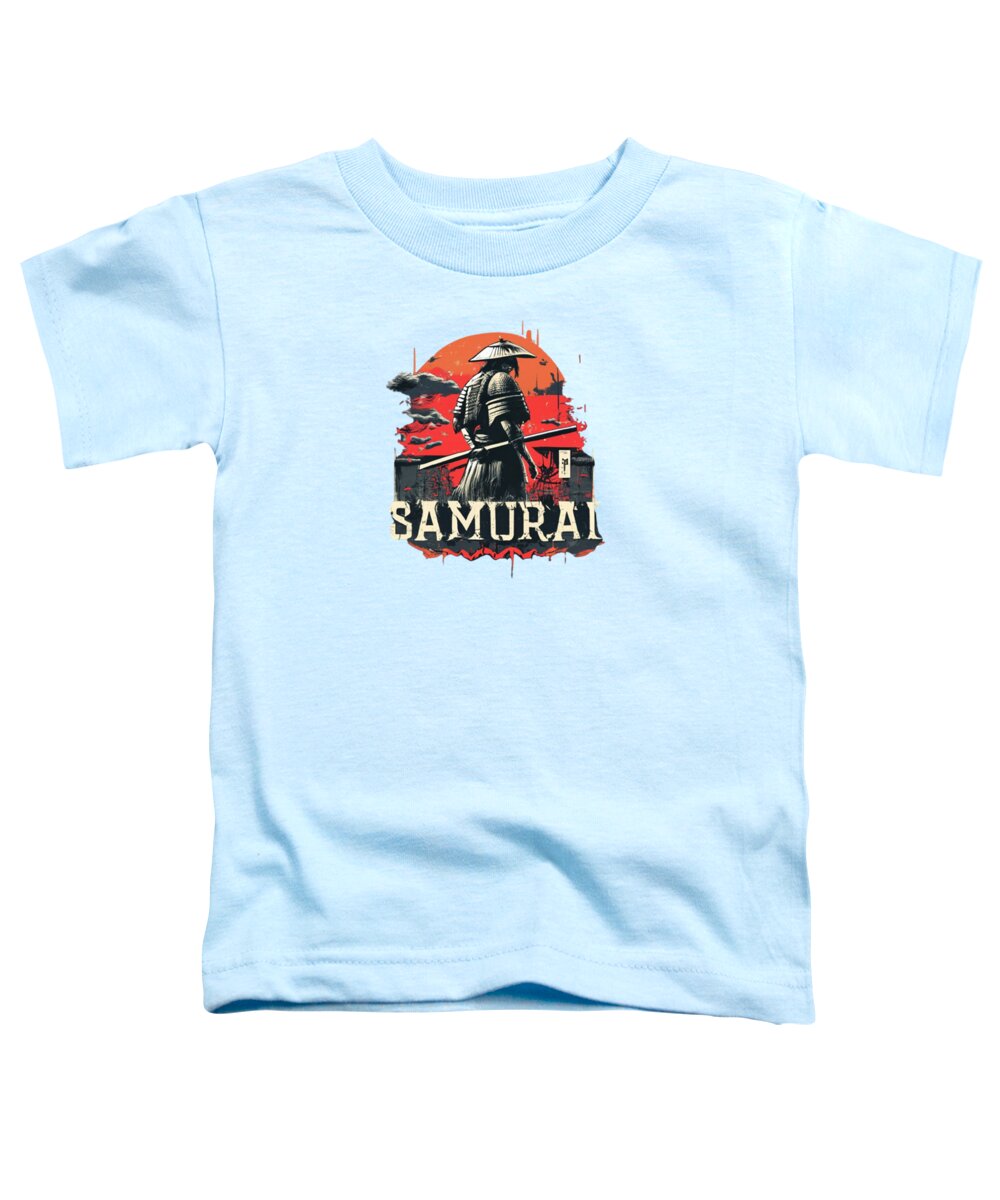 Samurai Warrior Vintage Sunset - Toddler T-Shirt