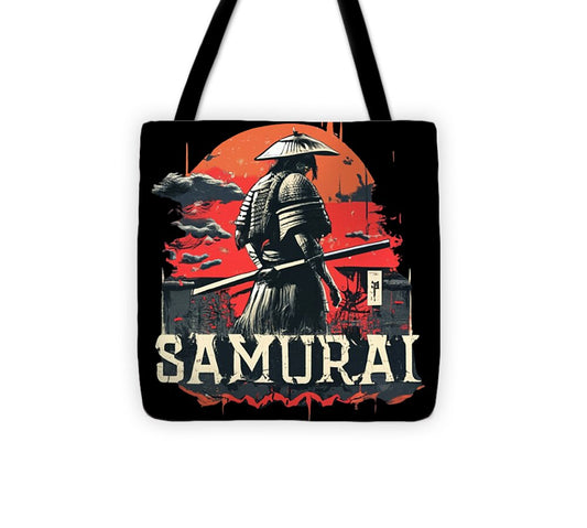 Samurai Warrior Vintage Sunset - Tote Bag
