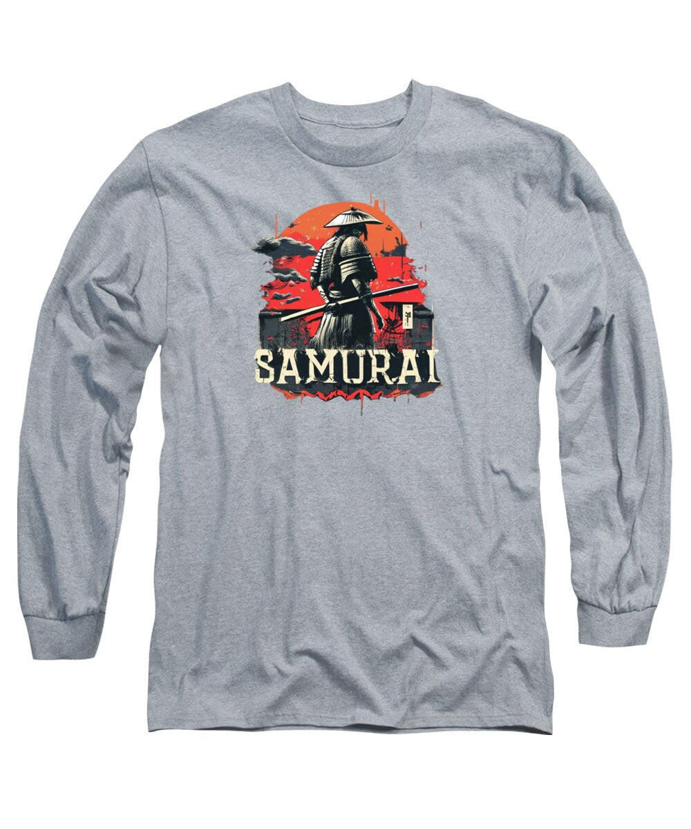Samurai Warrior Vintage Sunset - Long Sleeve T-Shirt